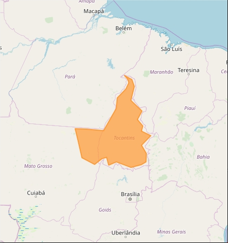 Mapa das áreas com alerta de acumulado de chuva nesta 2ª feira - Fonte: Inmet