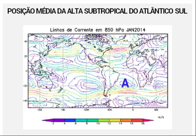 Posição Média da Alta Subtropical do Atlântico Sul - Climatempo
