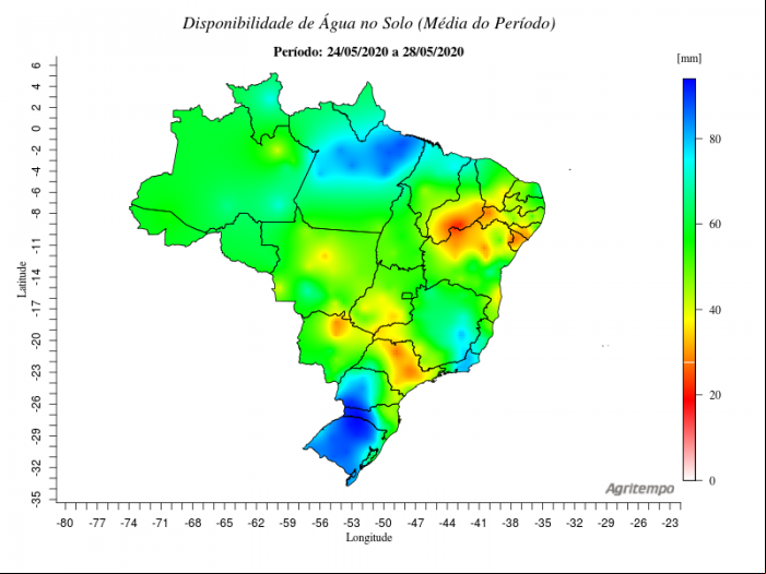 Disponibilidade de Água no Solo - Agritempo - 2905